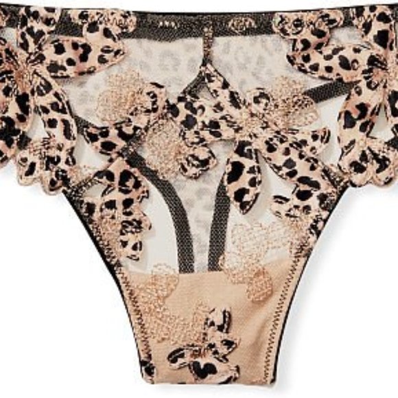 VS Very Sexy Floral Embroidered Thong Panty & Waist Cincher Leopard - Picture 14 of 16